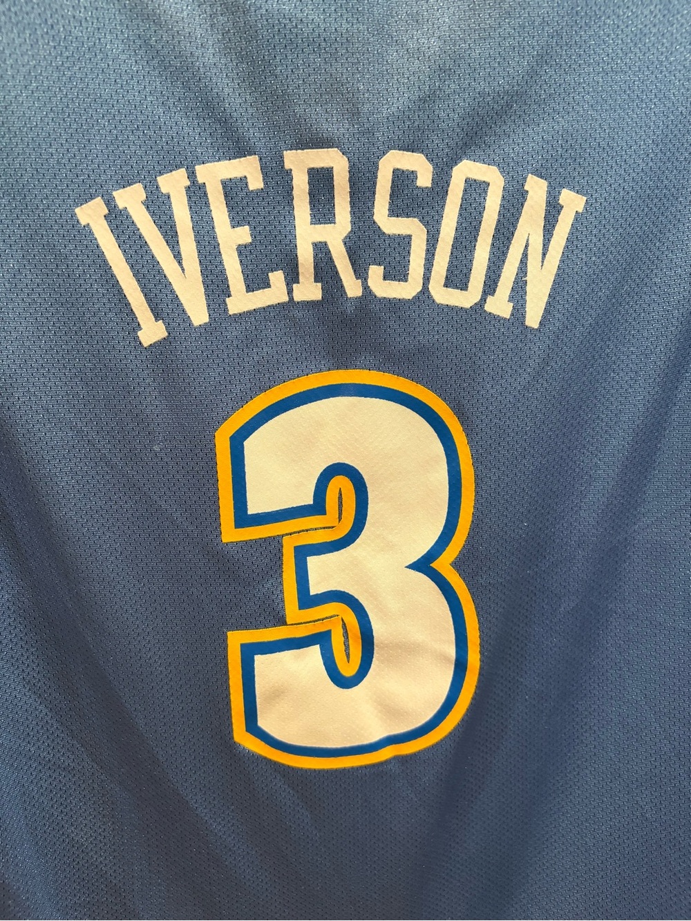 Vintage Adidas NBA Denver Nuggets Allen Iverson #3 Basketball Jersey Kids Sz Lrg - Picture 11 of 12